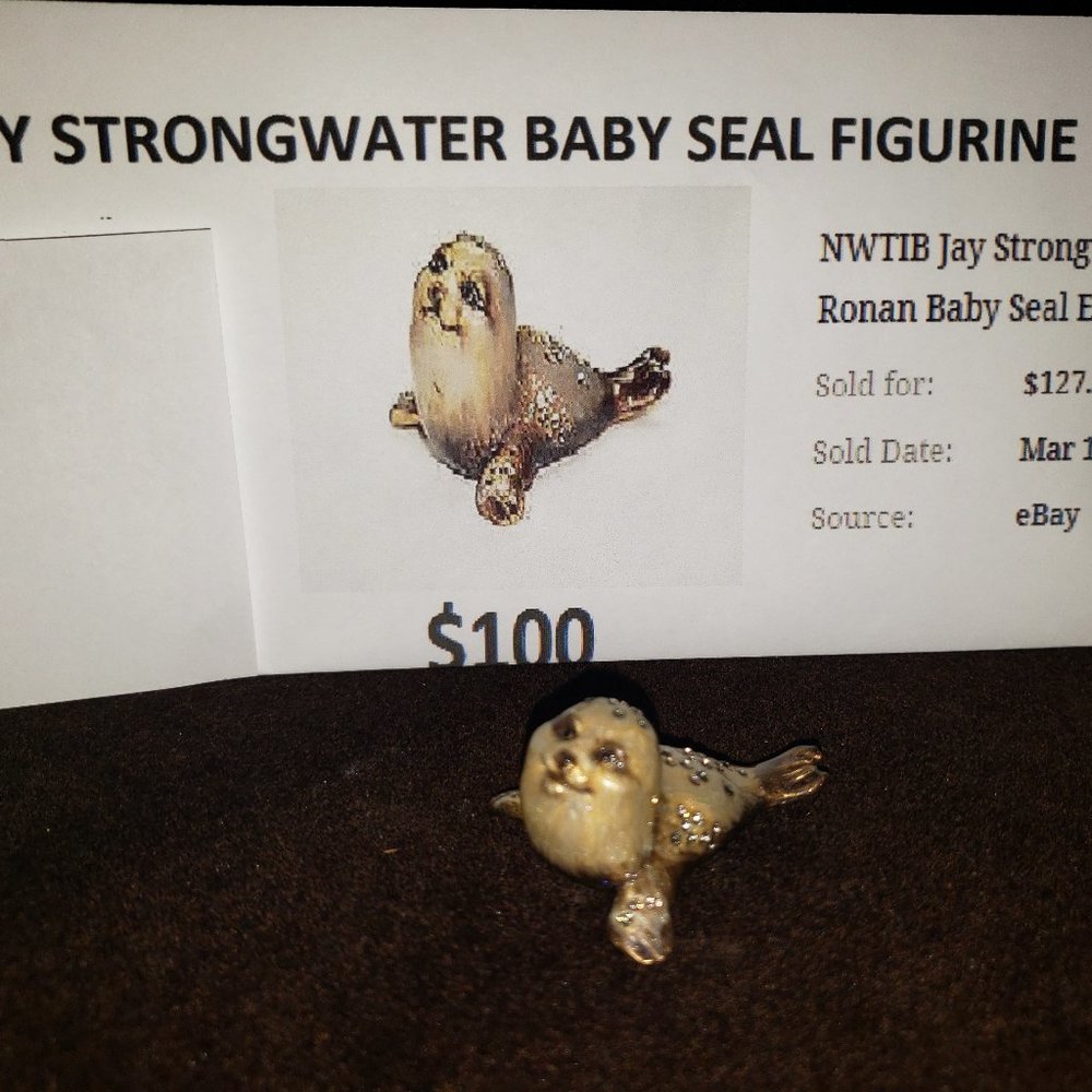 Jay Strongwater Ronan Baby Seal Figurine